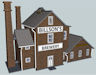 Download the .stl file and 3D Print your own Brewery HO scale model for your model train set.